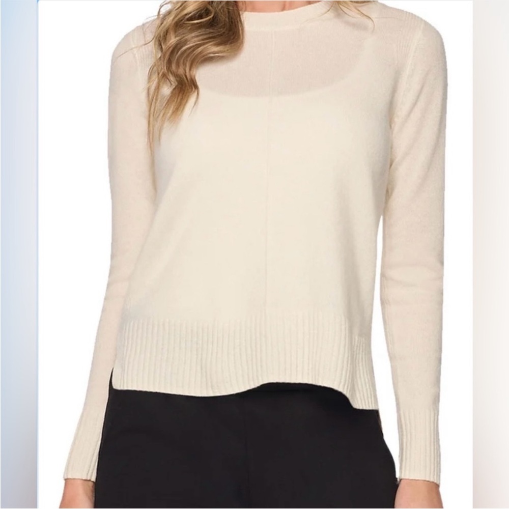 NWT Advent Cashmere Cream Crew Neck Sweater Sz Small